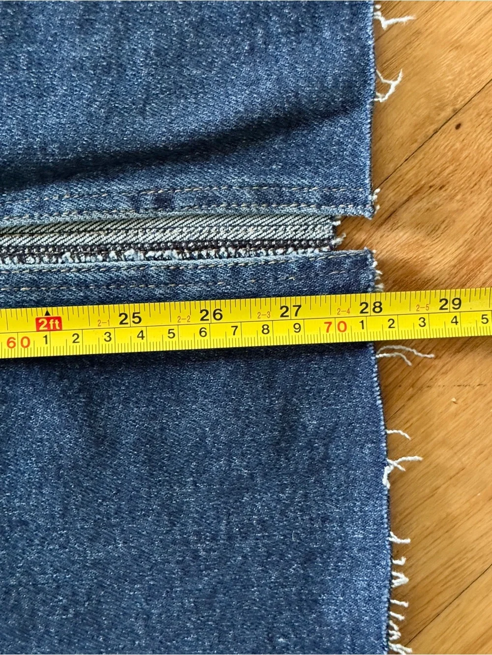 Judy Blue Stretch Denim Pencil Skirt Raw Hem JB2831 Dark Blue Size S - Picture 3 of 9